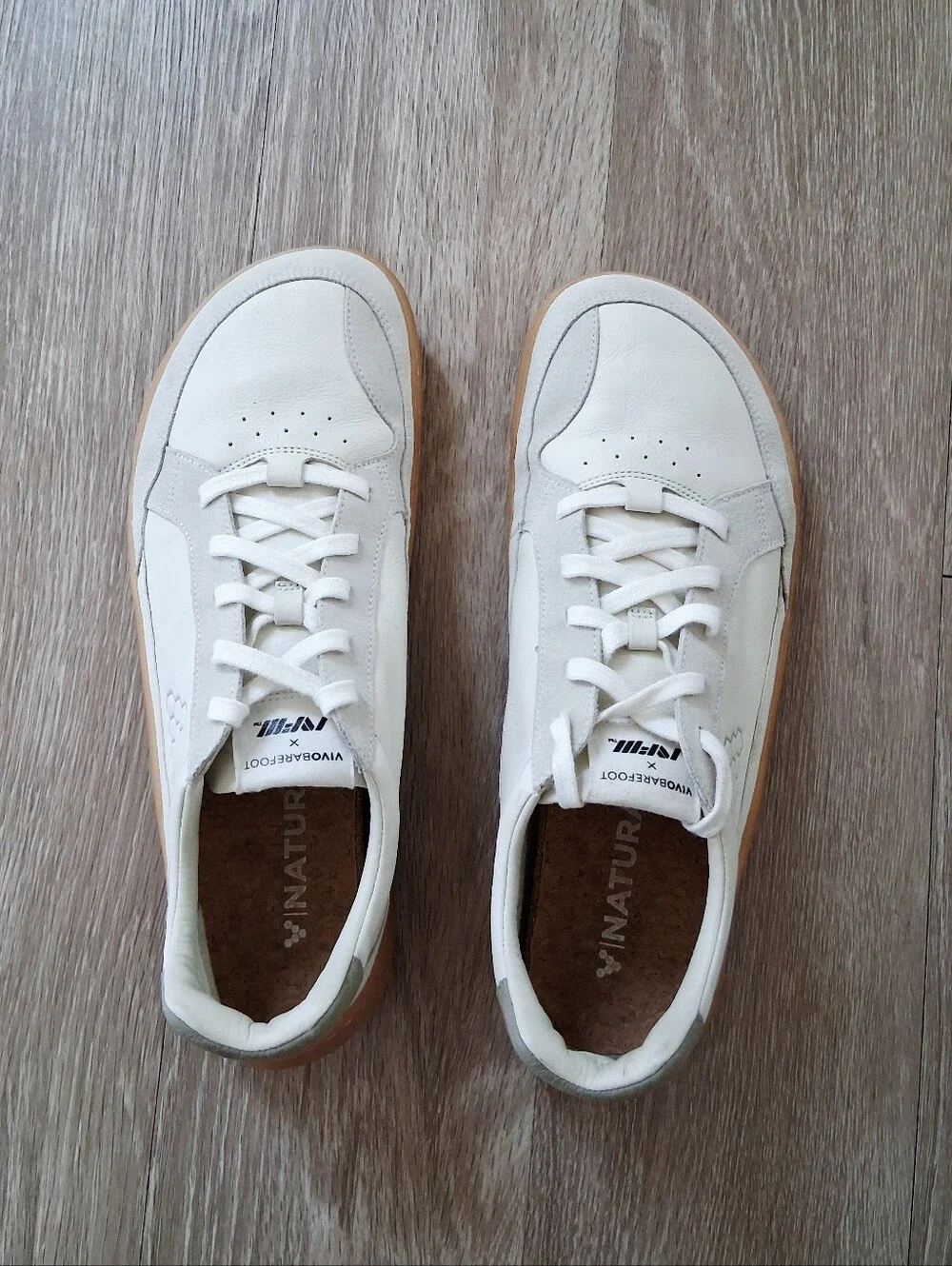 Vivobarefoot Gobi Leather Limestone Dusty Green Sneakers 46